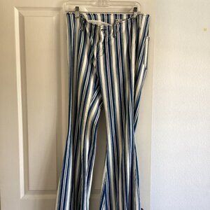 Free People Stripped Blue and White Striped Jeans Size 30